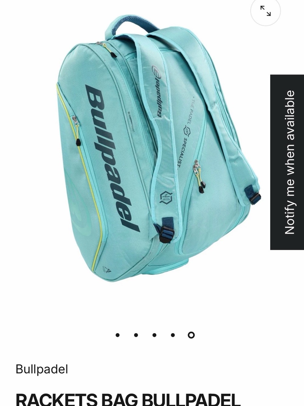 Bullpadel Turquoise Racquet Bag - Picture 3 of 6